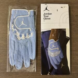 Sz M/L Men - Nike Jordan Tour UNC PE Team-Issued‎ Left Golf Glove RARE HJ9342
